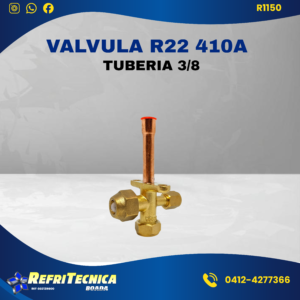 Valvula R22 410A Tuberia 3/8
